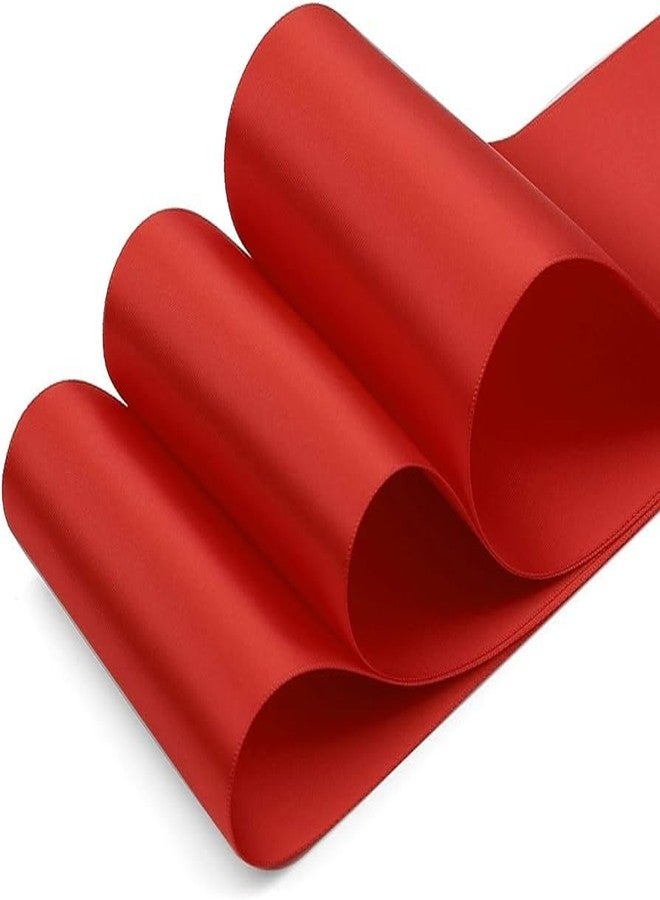 IMPRINT 3 Inch Wide 10 Meter Longs | Red Satin Ribbon | Perfect for Crafts, Gift Wrapping, Bow Making and More | Pack of 1 - Image 3